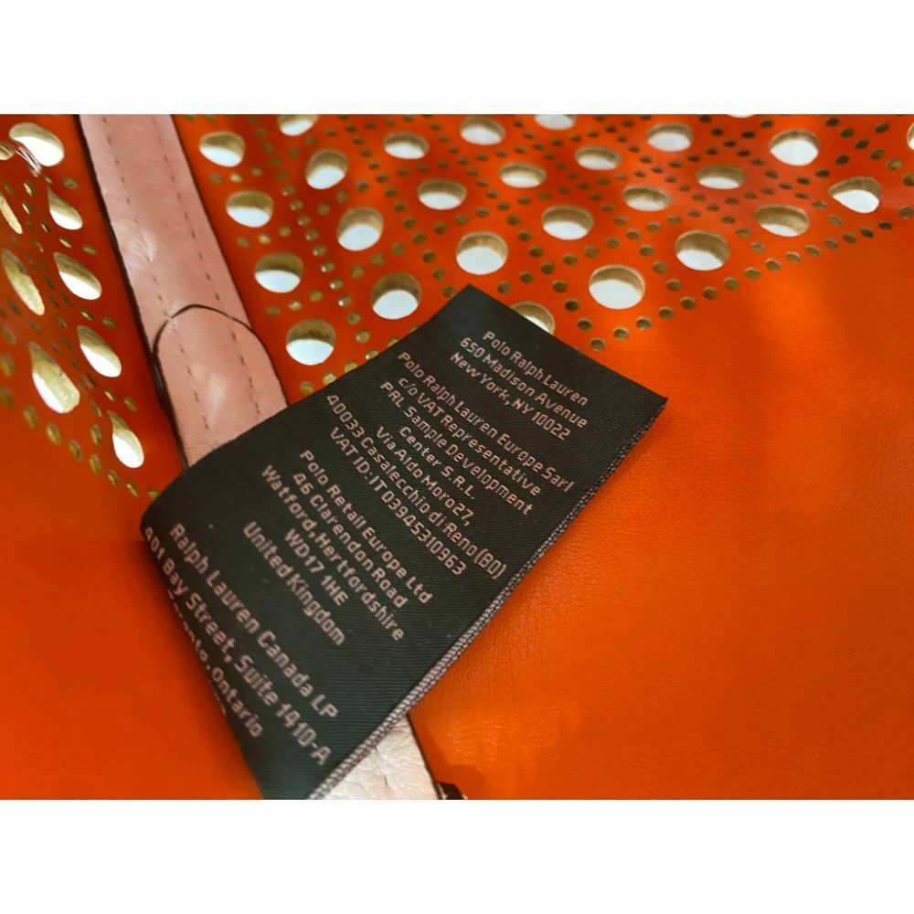 Ralph Lauren White Orange Shoulder Bag