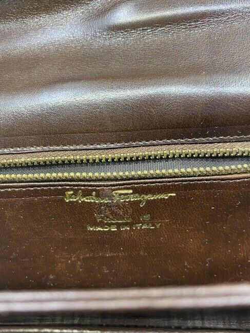 Salvatore Ferragamo Vintage Brown Clutch