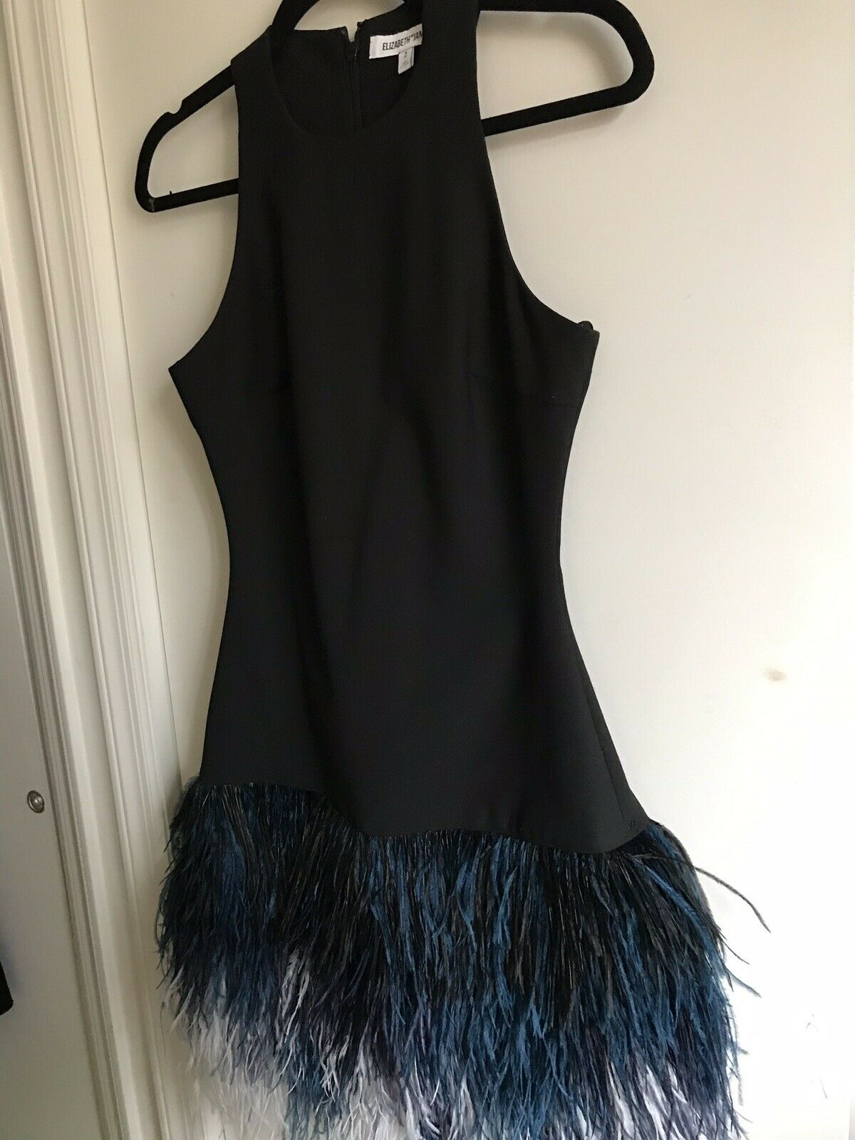 ELIZABETH And JAMES Dania Black And Ombré Blue Cocktail Dress Sz 2