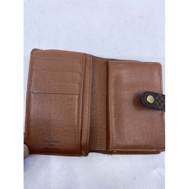 Louis Vuitton Brown Vintage Monogram Kisslock Mi0090 Wallet