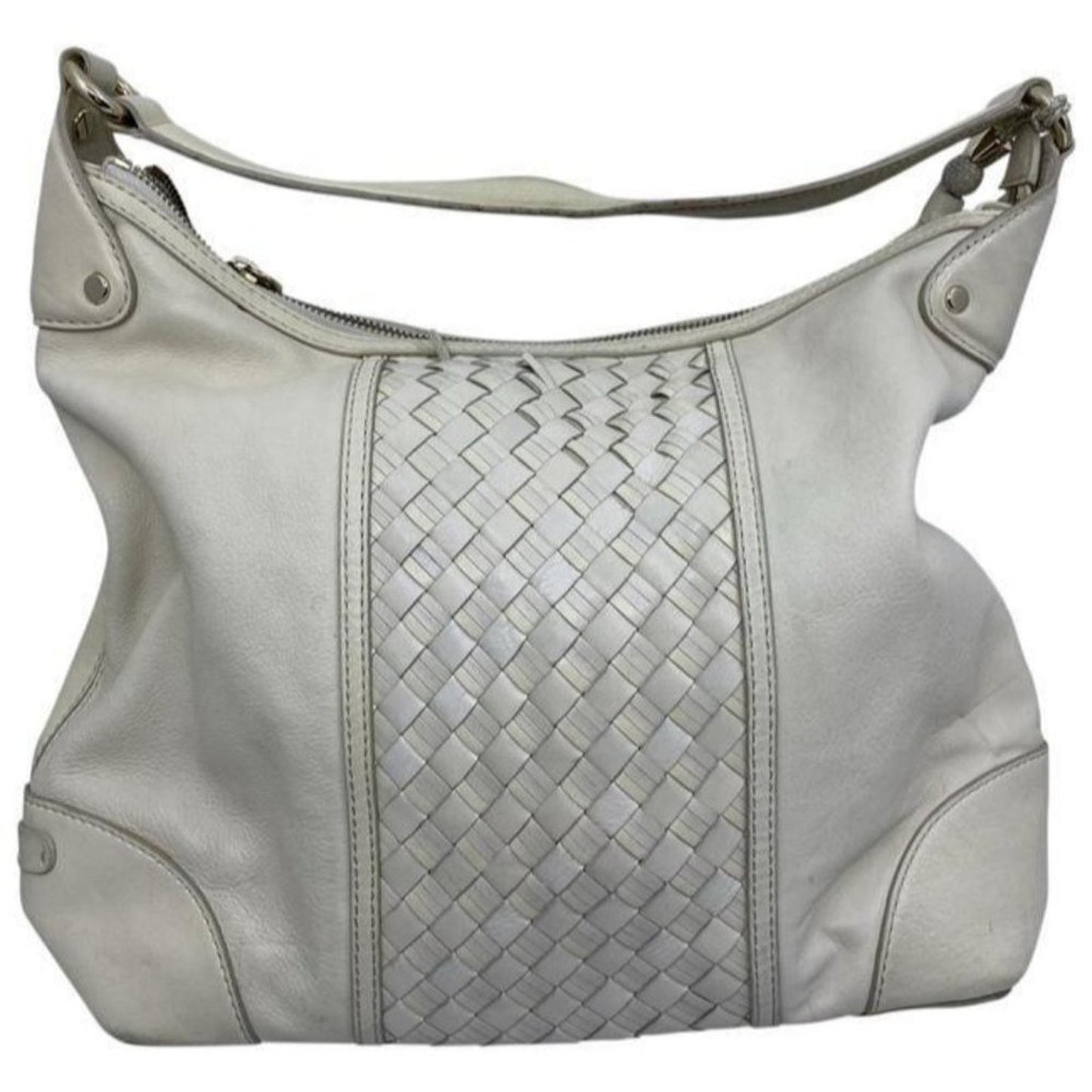 cole haan xl cream leather shoulder bag