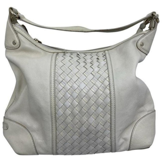 cole haan xl cream leather shoulder bag