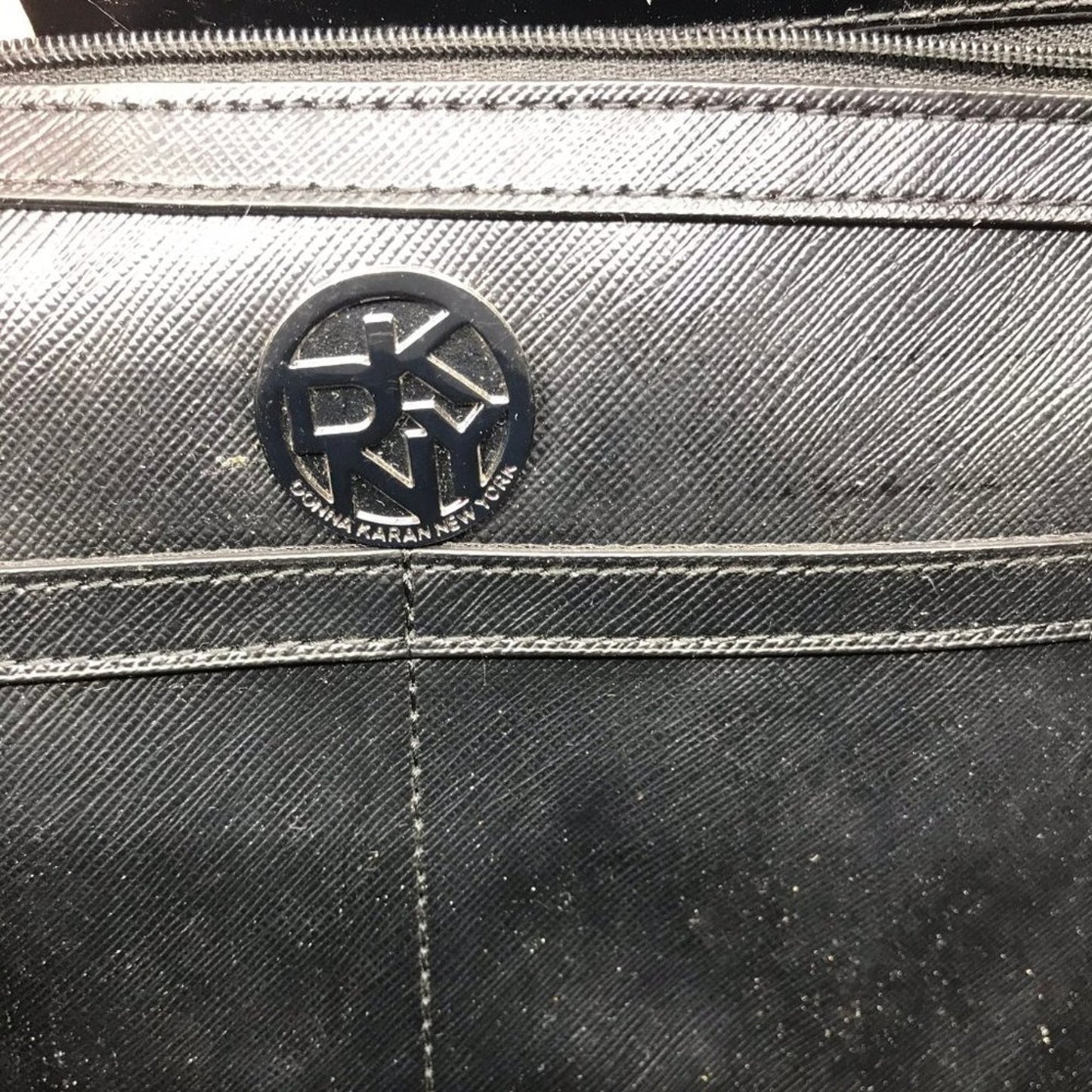 DKNY XL Black Leather Tote Bag