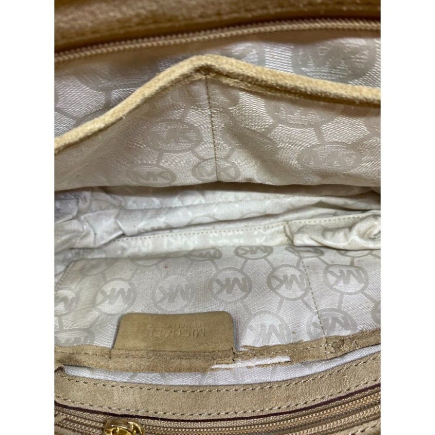 Michael Kors Tan Medium Suede Leather Tote Bag