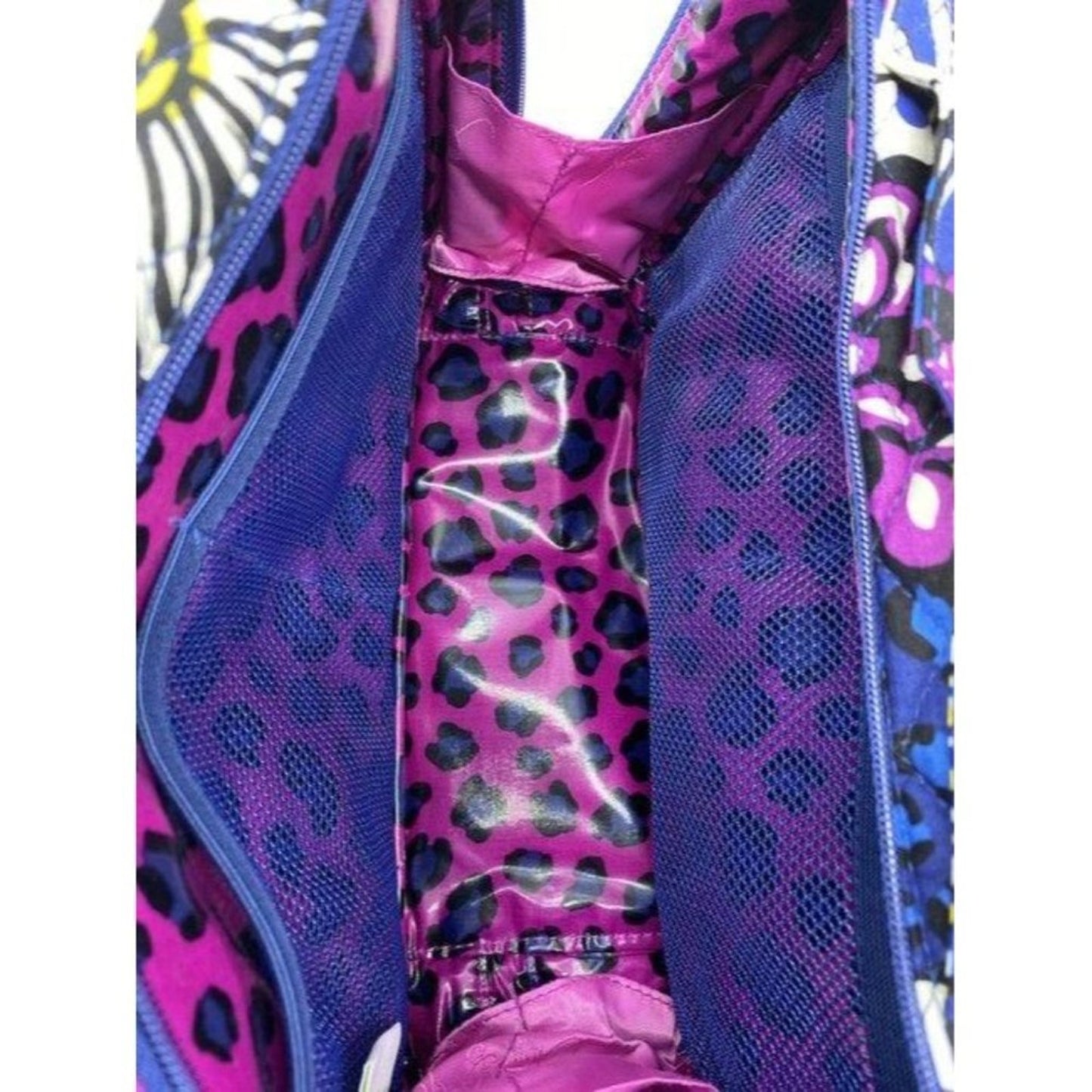 vera bradley blue purple white quilted fabric cosm