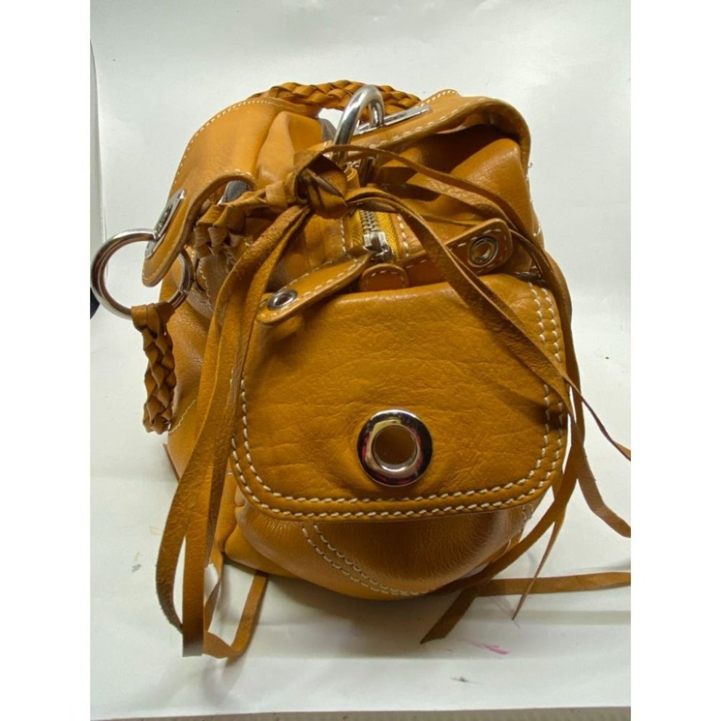Sondra Roberts Orange Leather Shoulder/ Handbag
