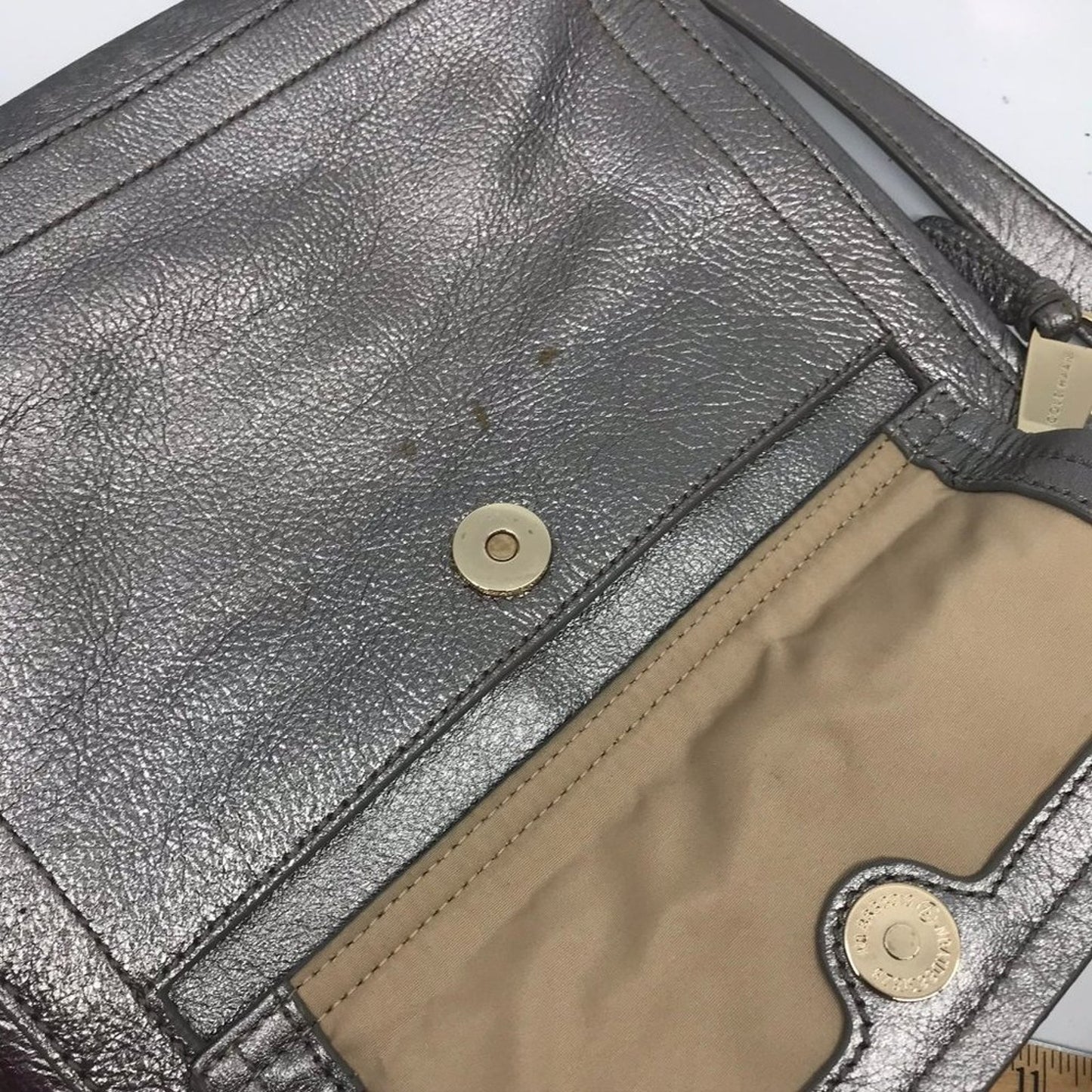 Cole Haan Gray Leather Crossbody Bag