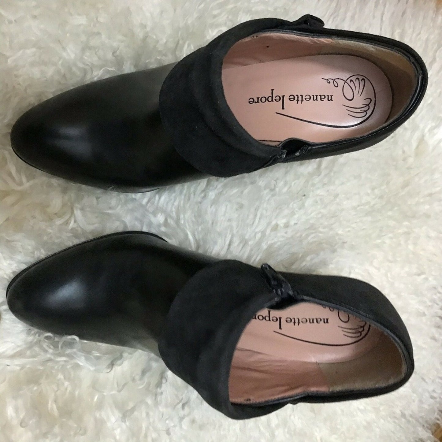 NANETTE LEPORE Black leather Booties Size 6