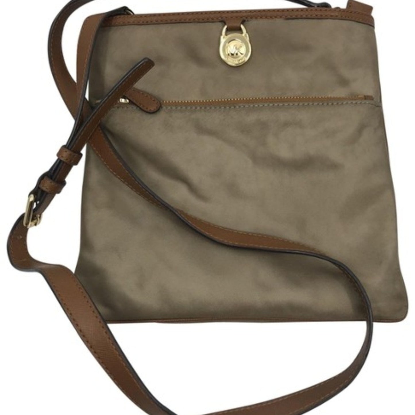 Michael Kors Tan Nylon Shoulder Bag
