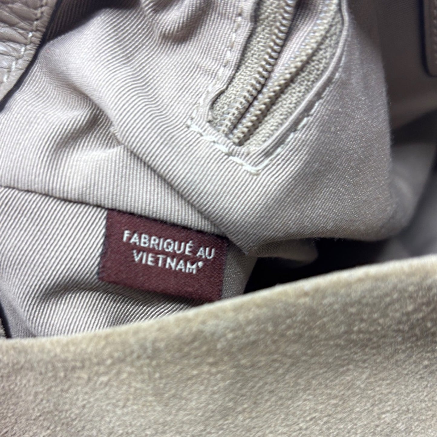 Elegant Taupe Leather Women's Bag
