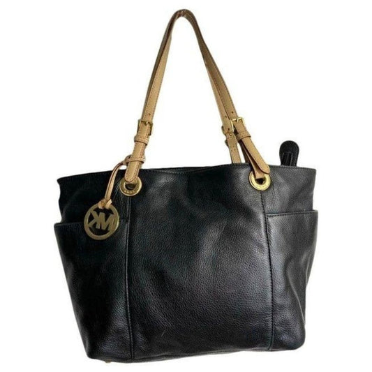MICHAEL KORS Black Classic Leather Tote Bag