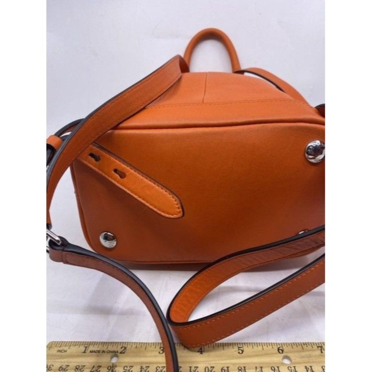 Rag And Bone Mini Pilot Orange Leather Backpack