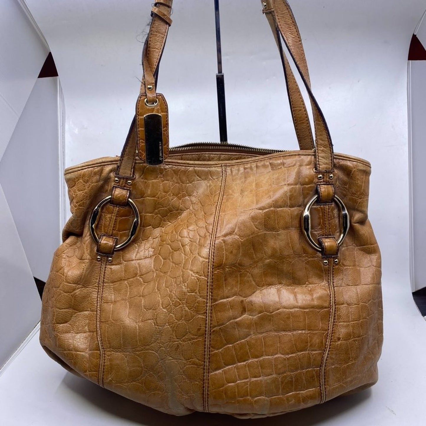 B. Makowsky Aligator Print Large Sholder Bag