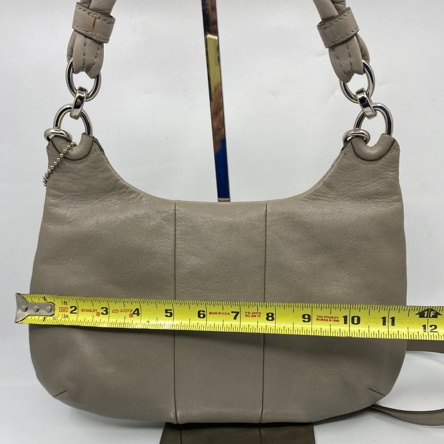Coach Medium Gray Leather Crossbody Bag/Handbag