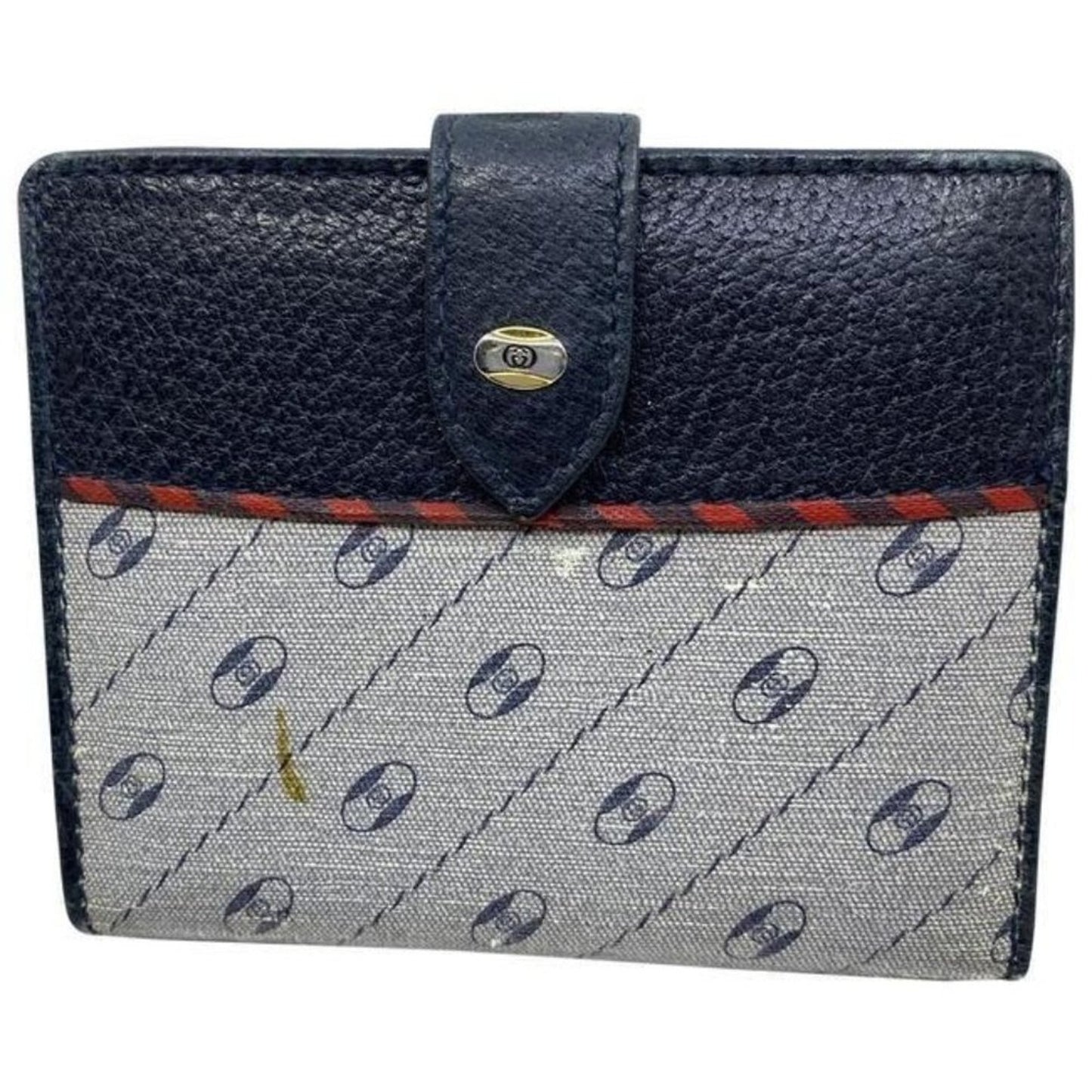 gucci black rare vintage change and id holder wall