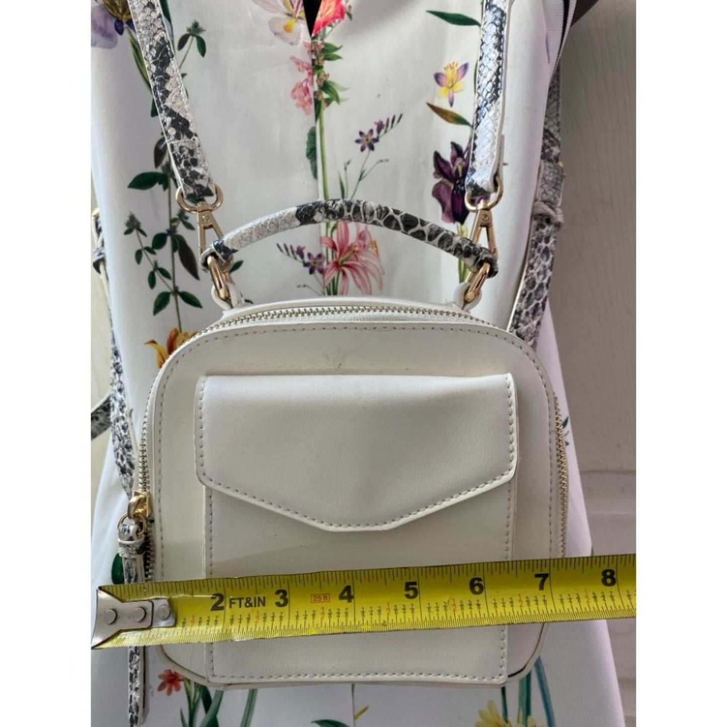 Free People Faux Leather White Back Pack