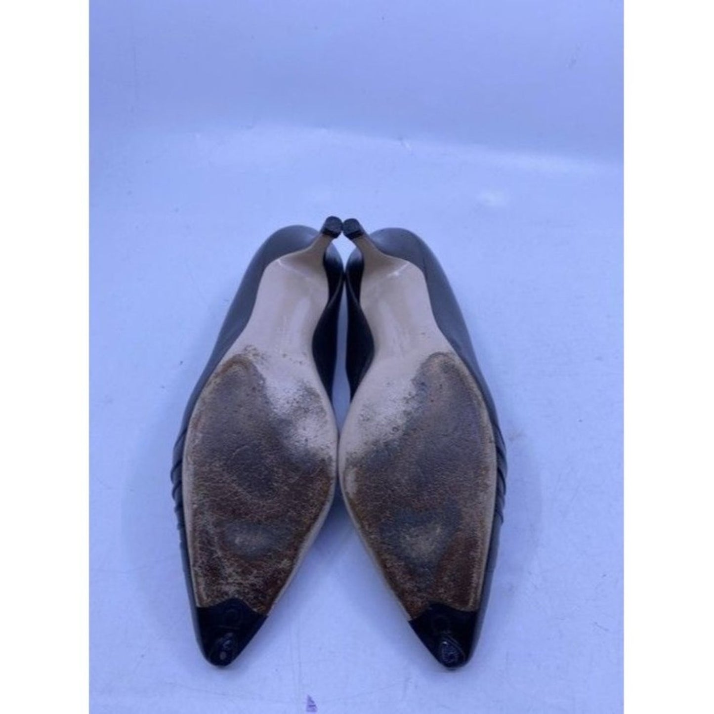 Salvatore Ferragamo Gun Metal Firsea Flat Bow Pumps Size Us