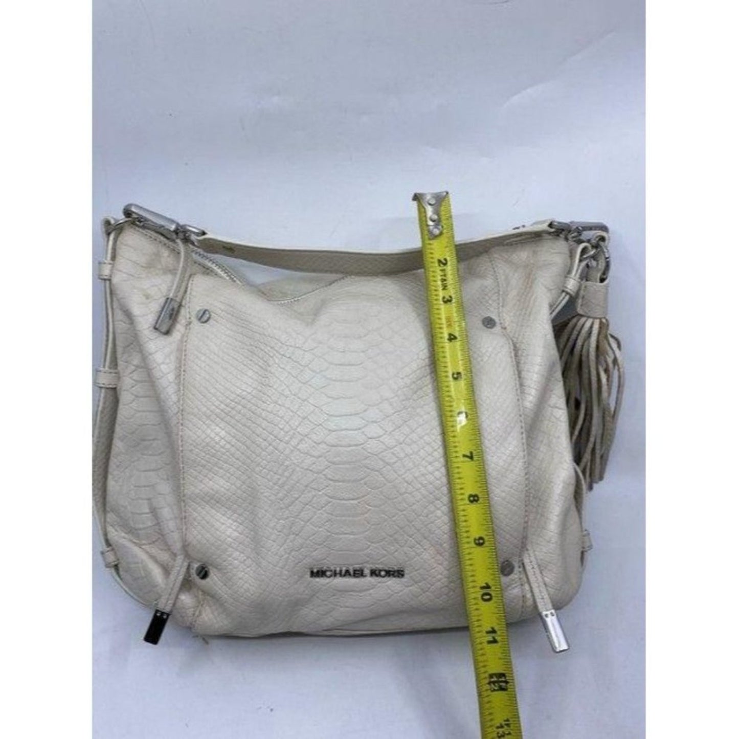 michael kors cream leather shoulder bag