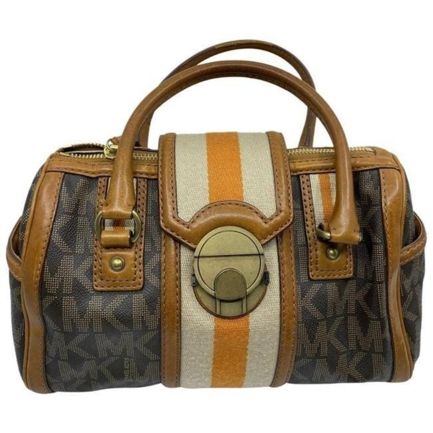 michael kors bowling bag brown tote
