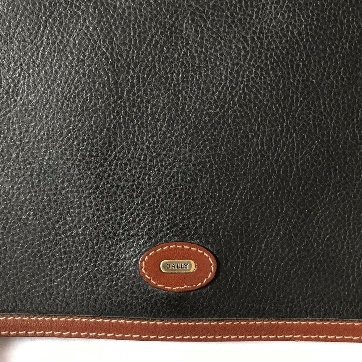 BALLY Vintage Shoulder Bag Navy Leather