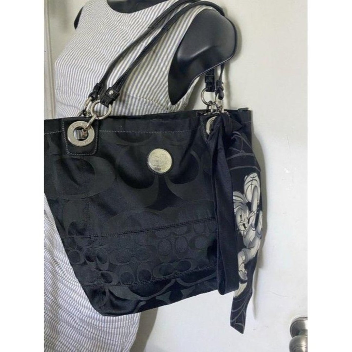 coach w w detachable specialty tie accent black sh