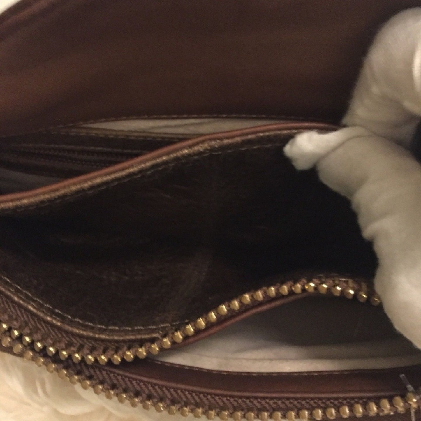 BOTKIER Mini Brown W/ Bronze Shimmer Clutch/ Mini