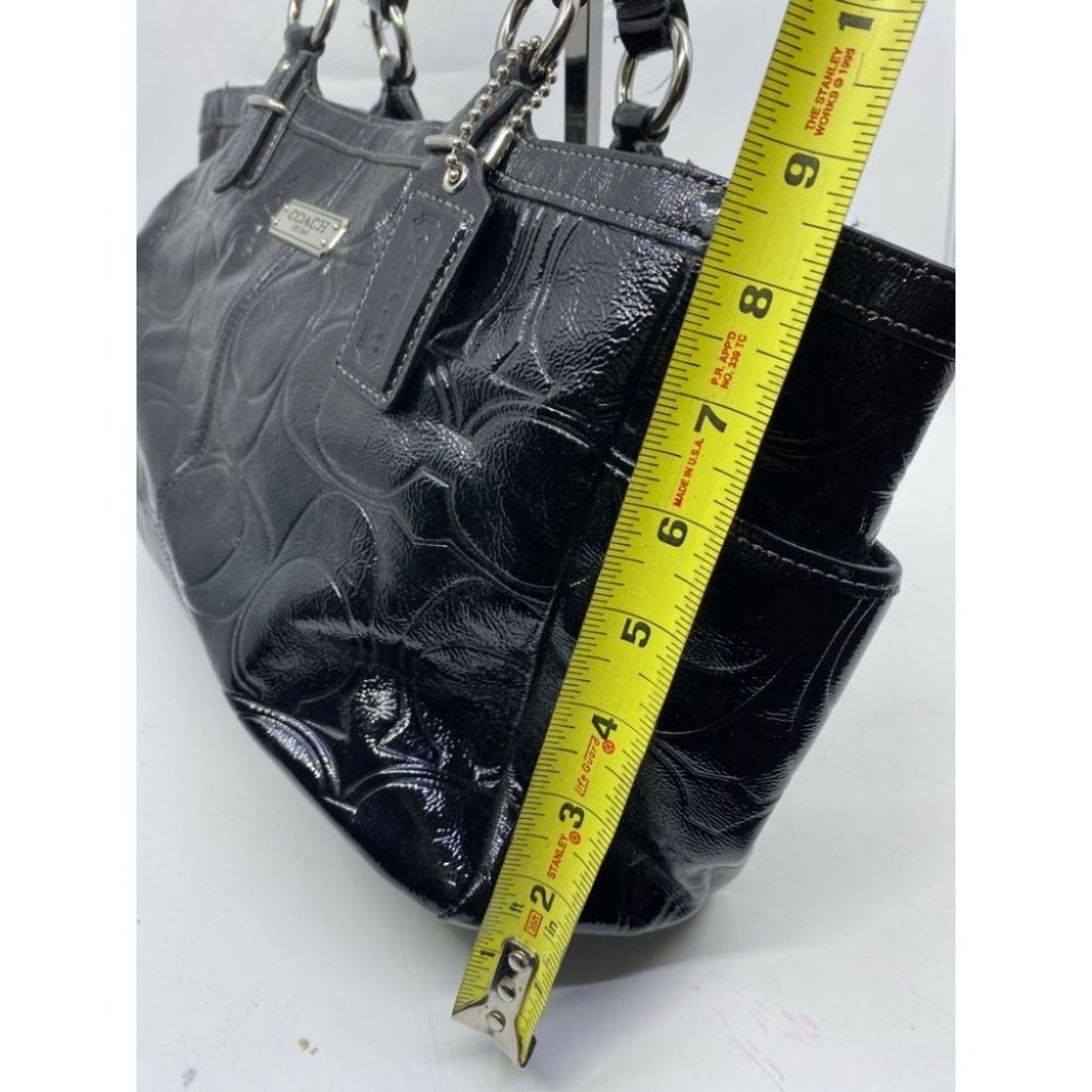 COACH Large Patent Leather Black Shoulder Bag
