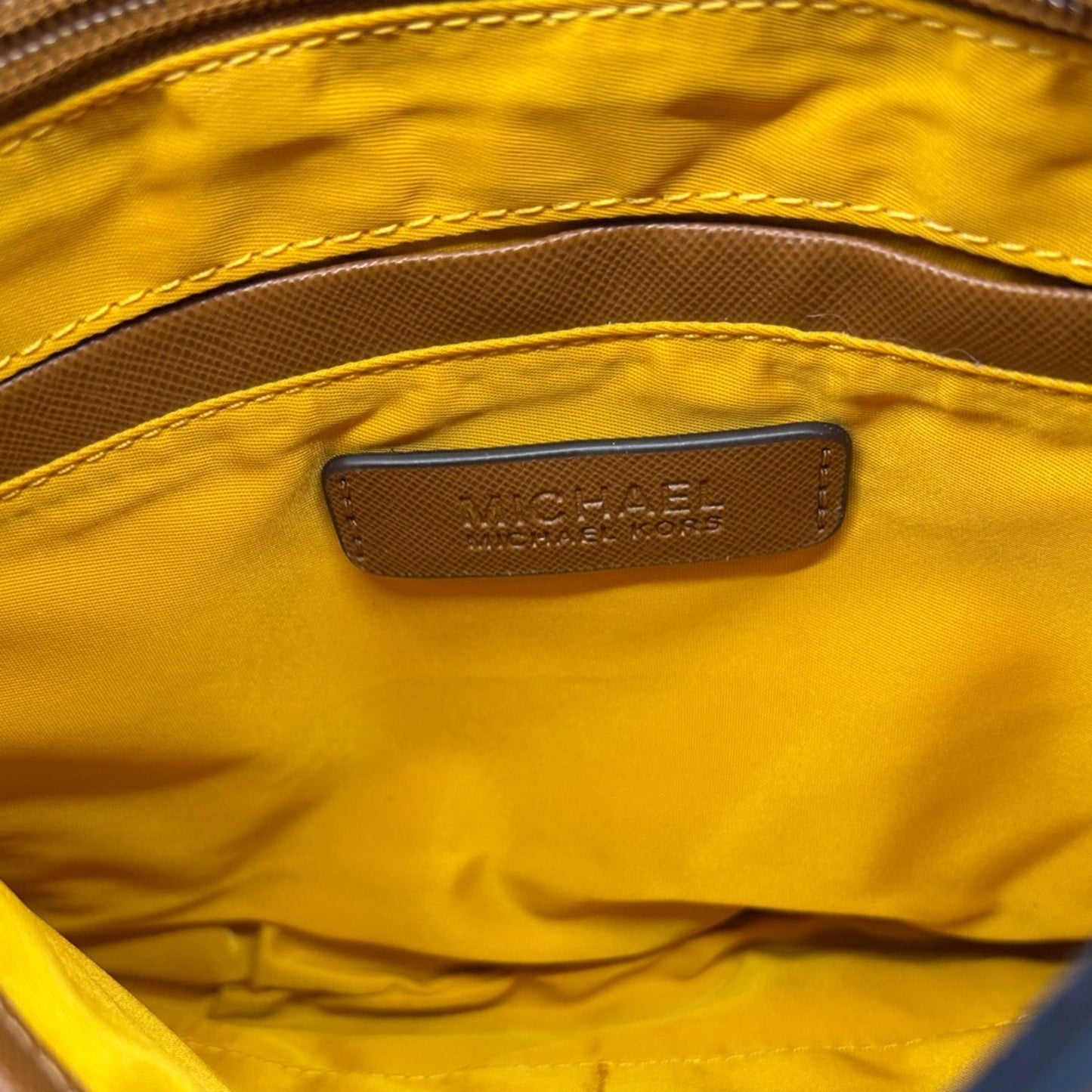 MICHAEL Michael Kors Navy and Tan Crossbody Bag