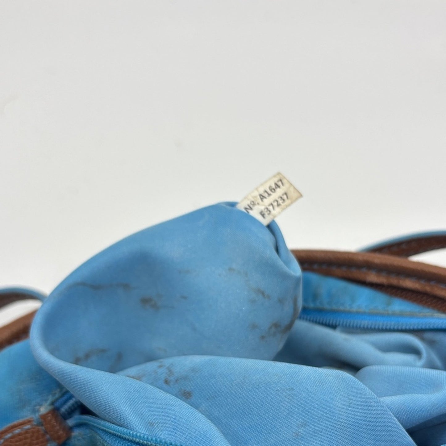 Coach Blue and Tan Tote Bag