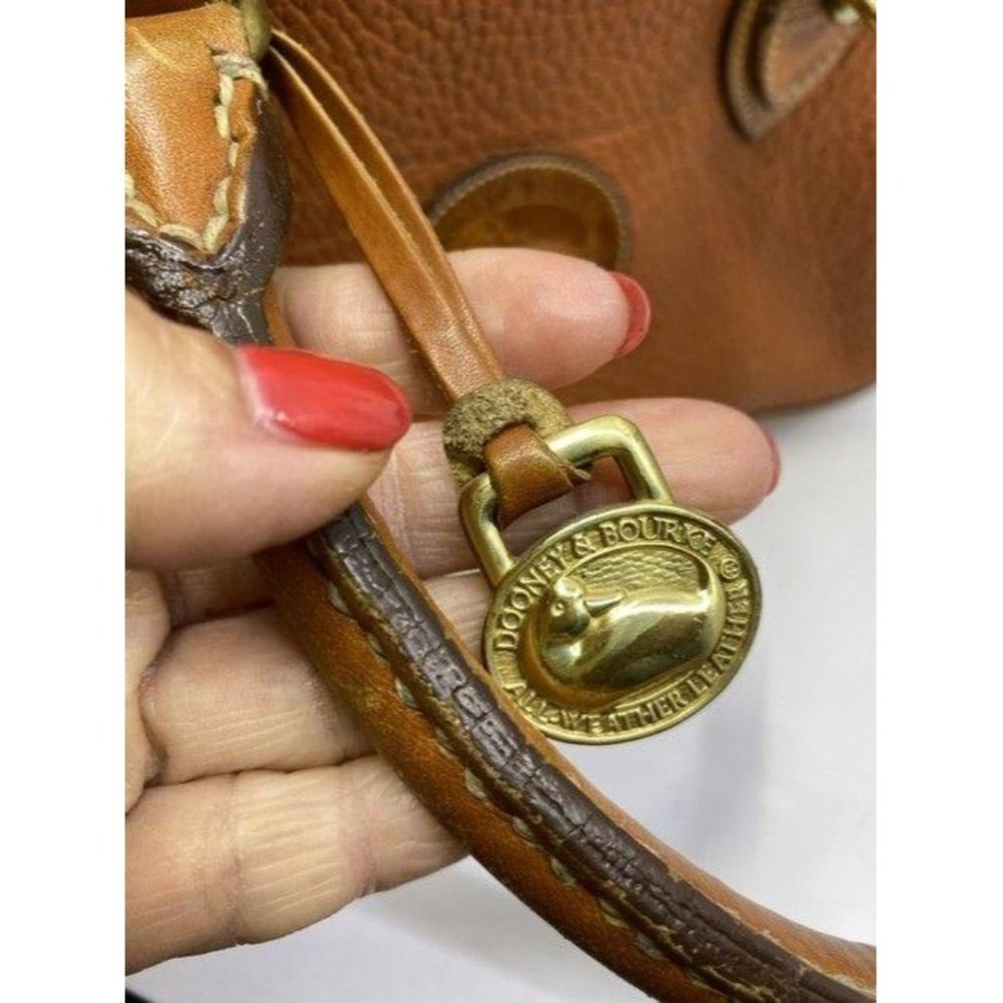 dooney and bourke vintage classic brown leather cr