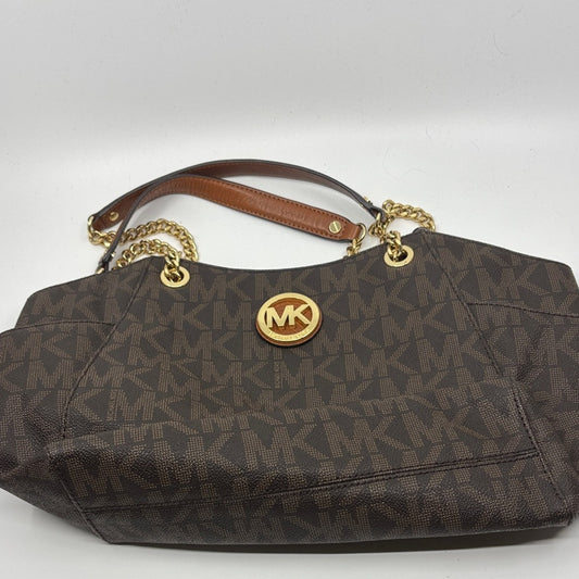 Michael Kors Dark Brown Monogram Shoulder Bag