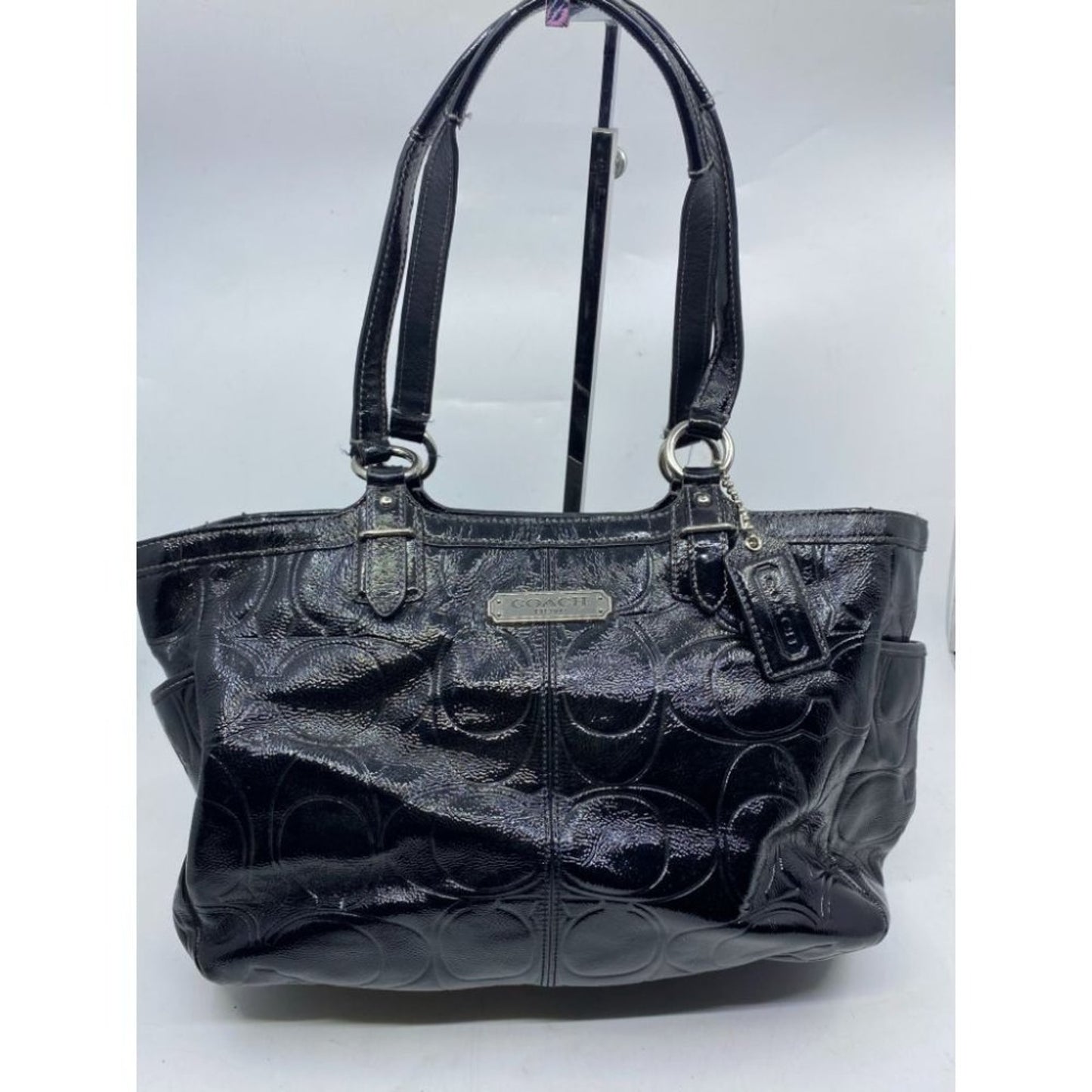 COACH Large Patent Leather Black Shoulder Bag