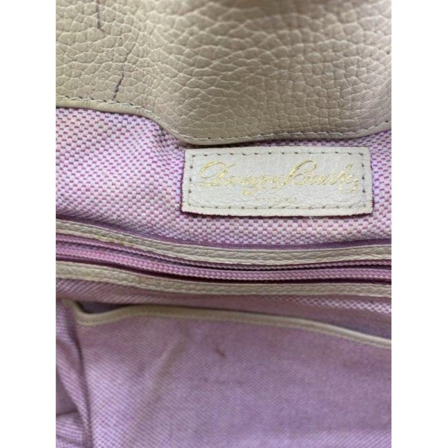 Dooney and Bourke cream leather hobo bag