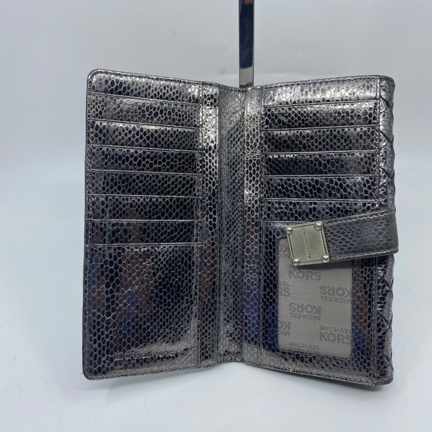 Michael Kors Silver Leather Wallet
