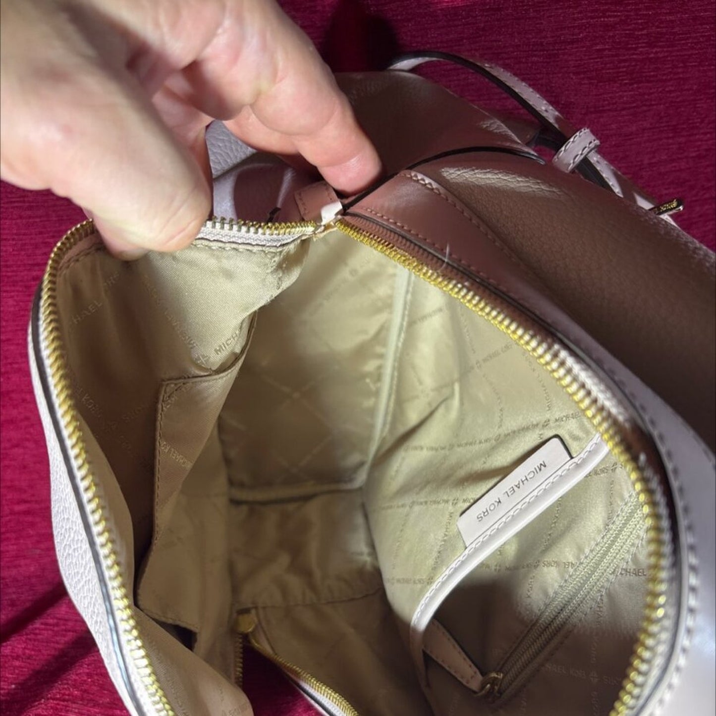 NWOT Michael Kors Abbey Backpack - Off-White