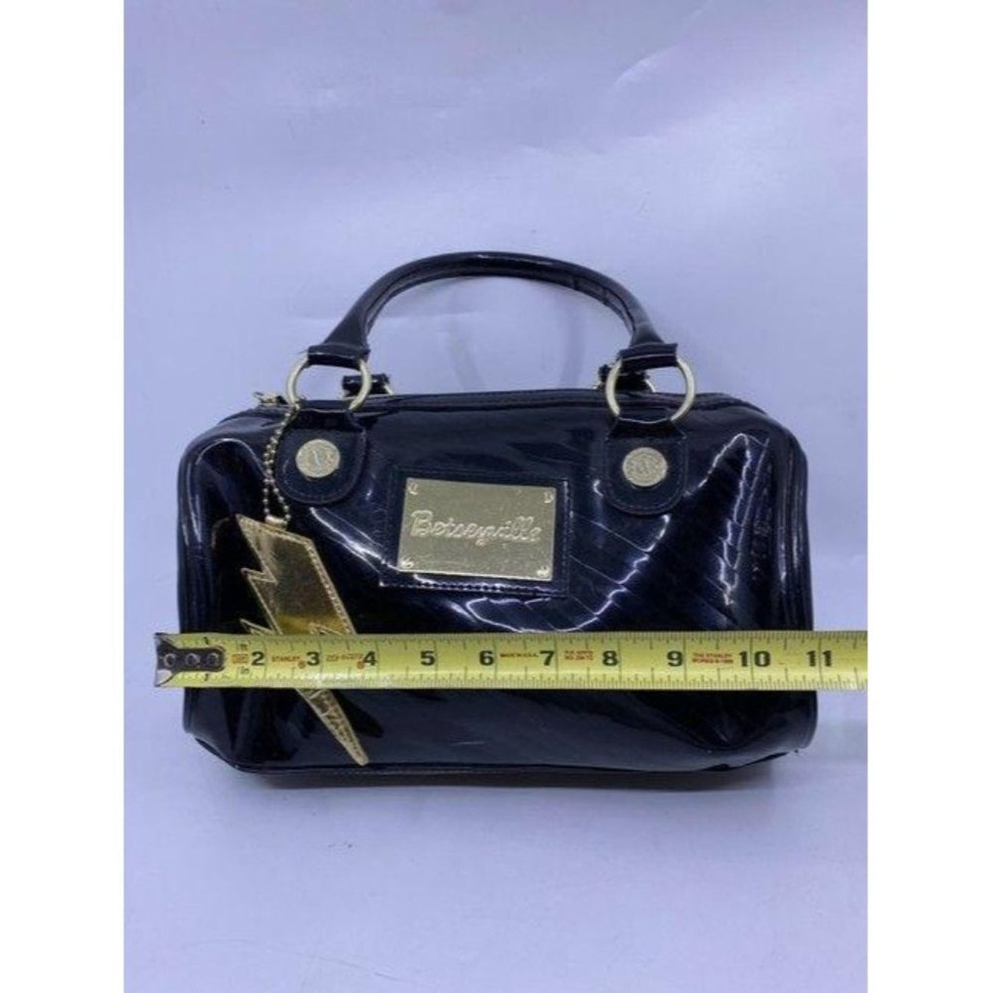 betsey johnson bowling black shoulder bag