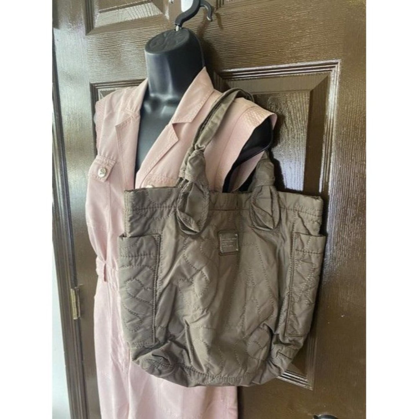 Marc By Marc Jacobs Medium Tate Tote Quartz Gray Nylon Shoulder Bag
