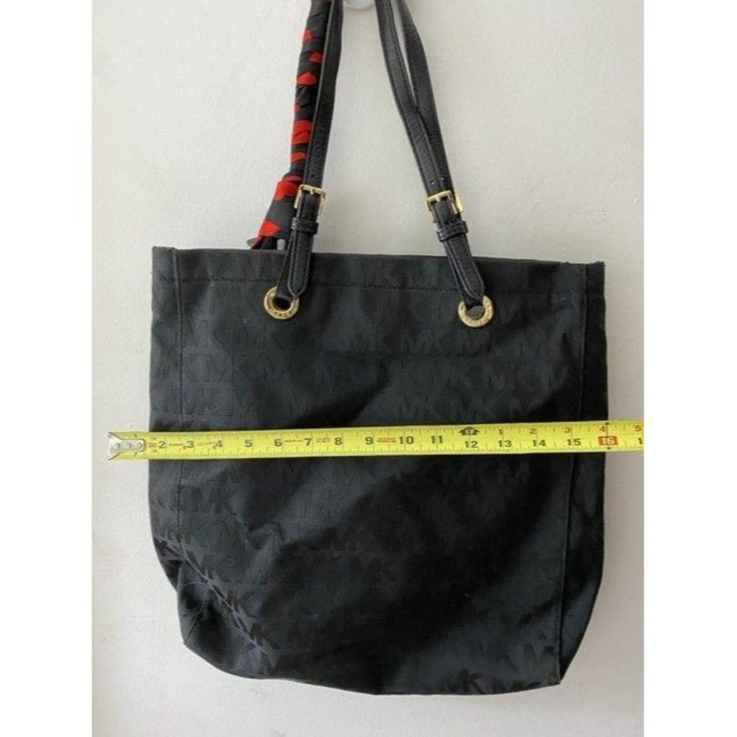 michael kors w customized w tie sash black red tot