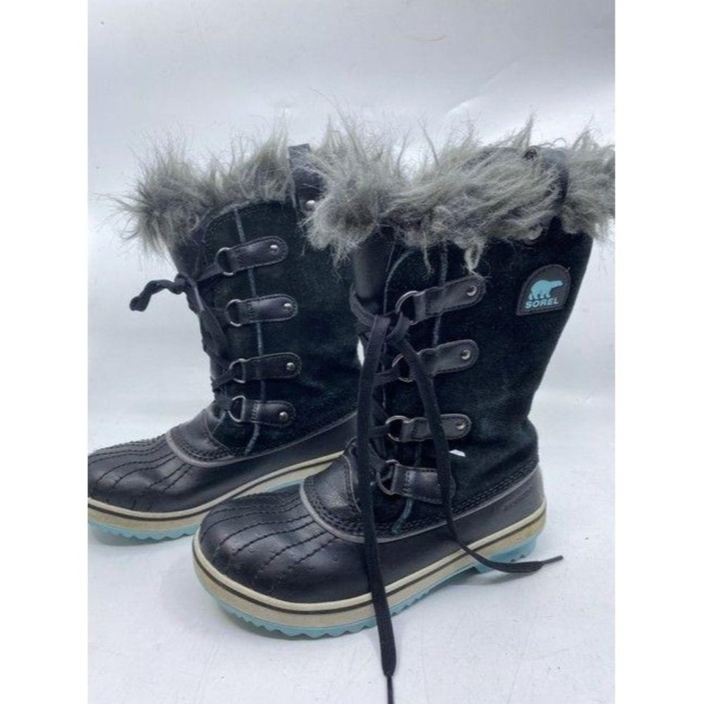 sorel blackblue lace up blackblue winterrain boots