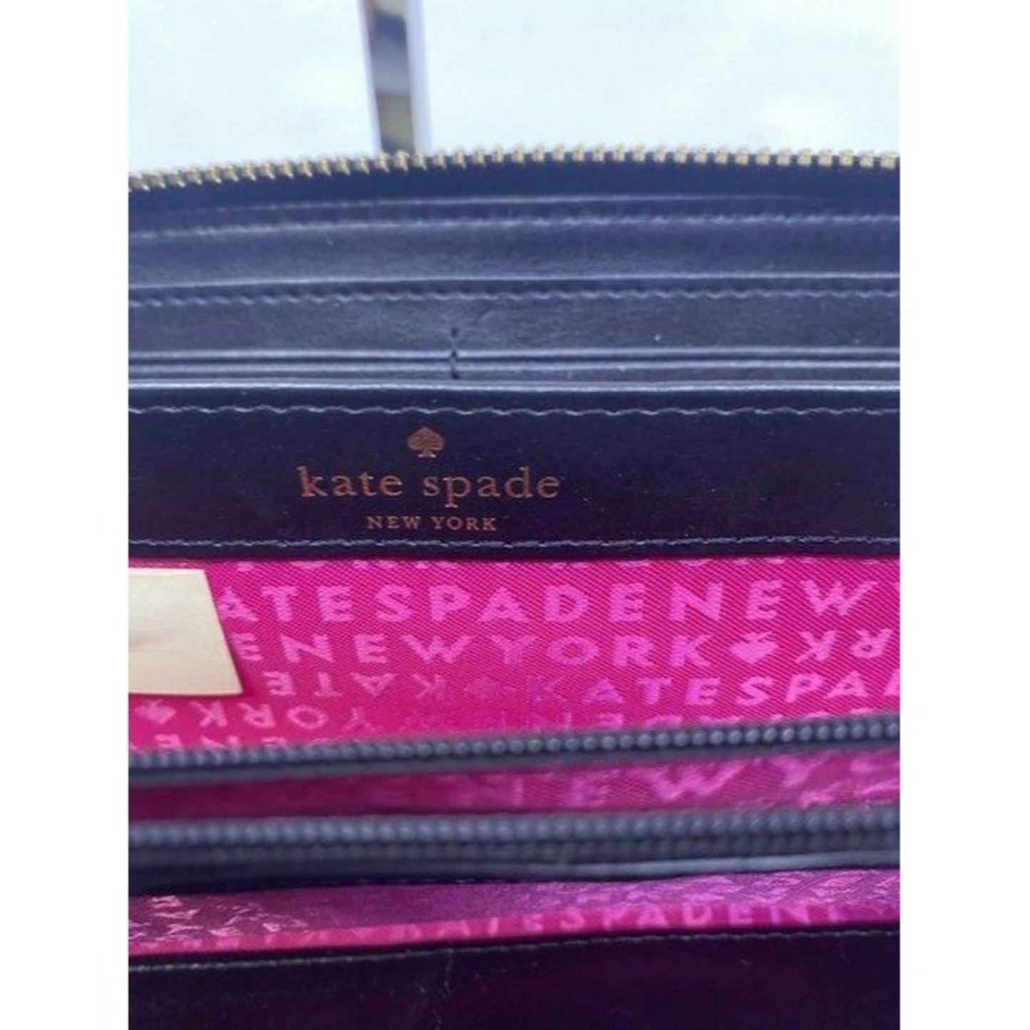 Kate Spade Black White Sailing Striped Large Walle