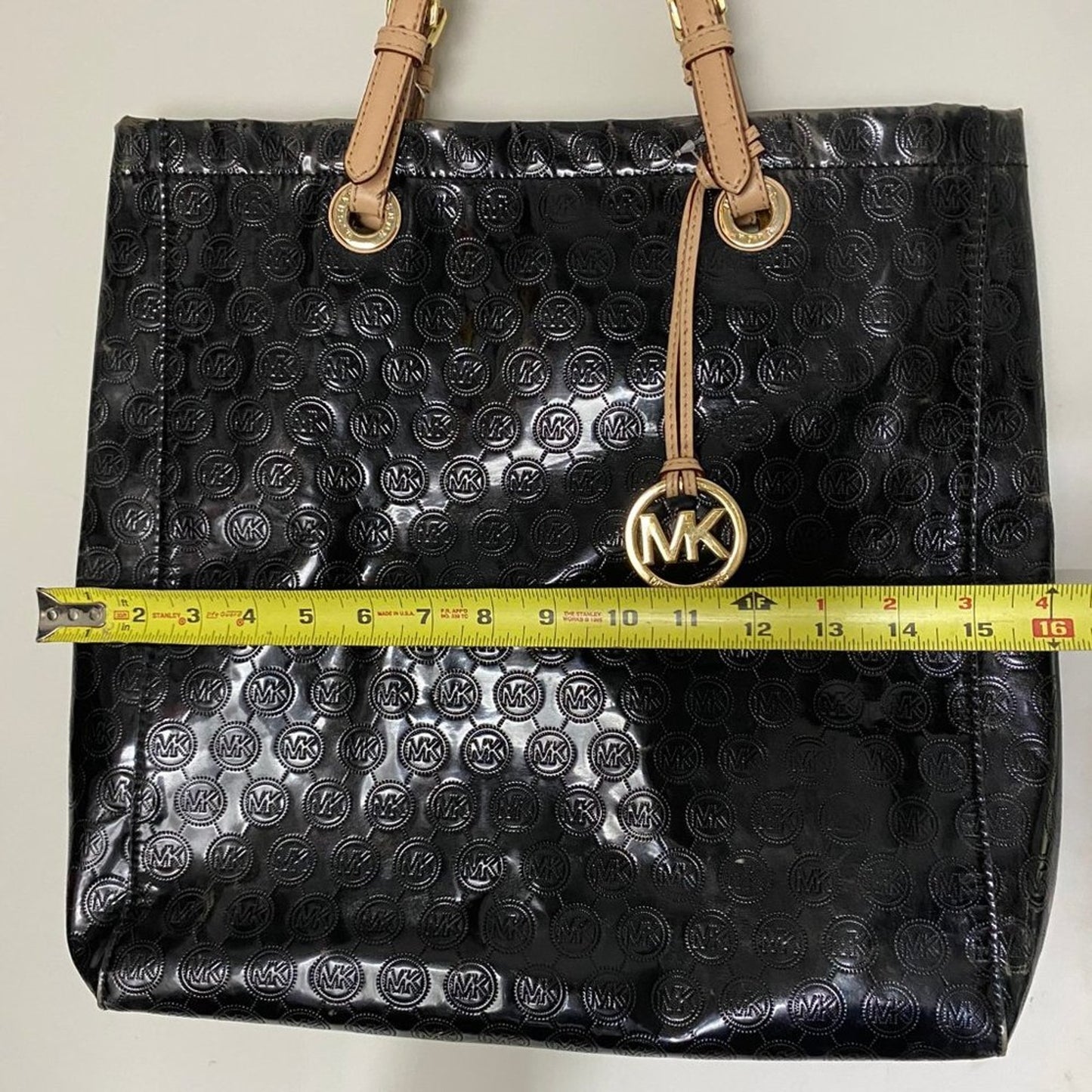 Michael Kors Large Black Patent Leather Tote Bag