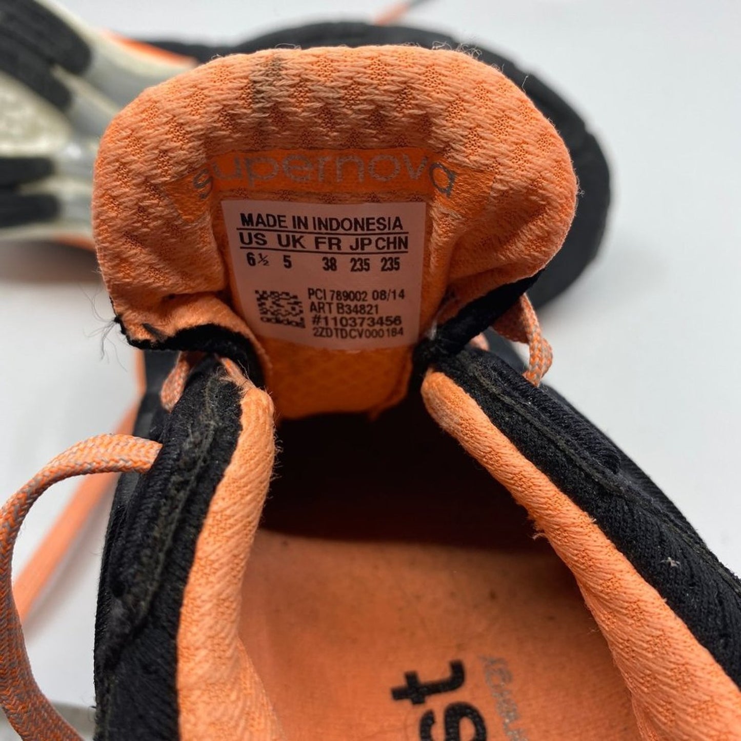Adidas GLIDE BOOST Black Orange Sneakers Size: 8.5