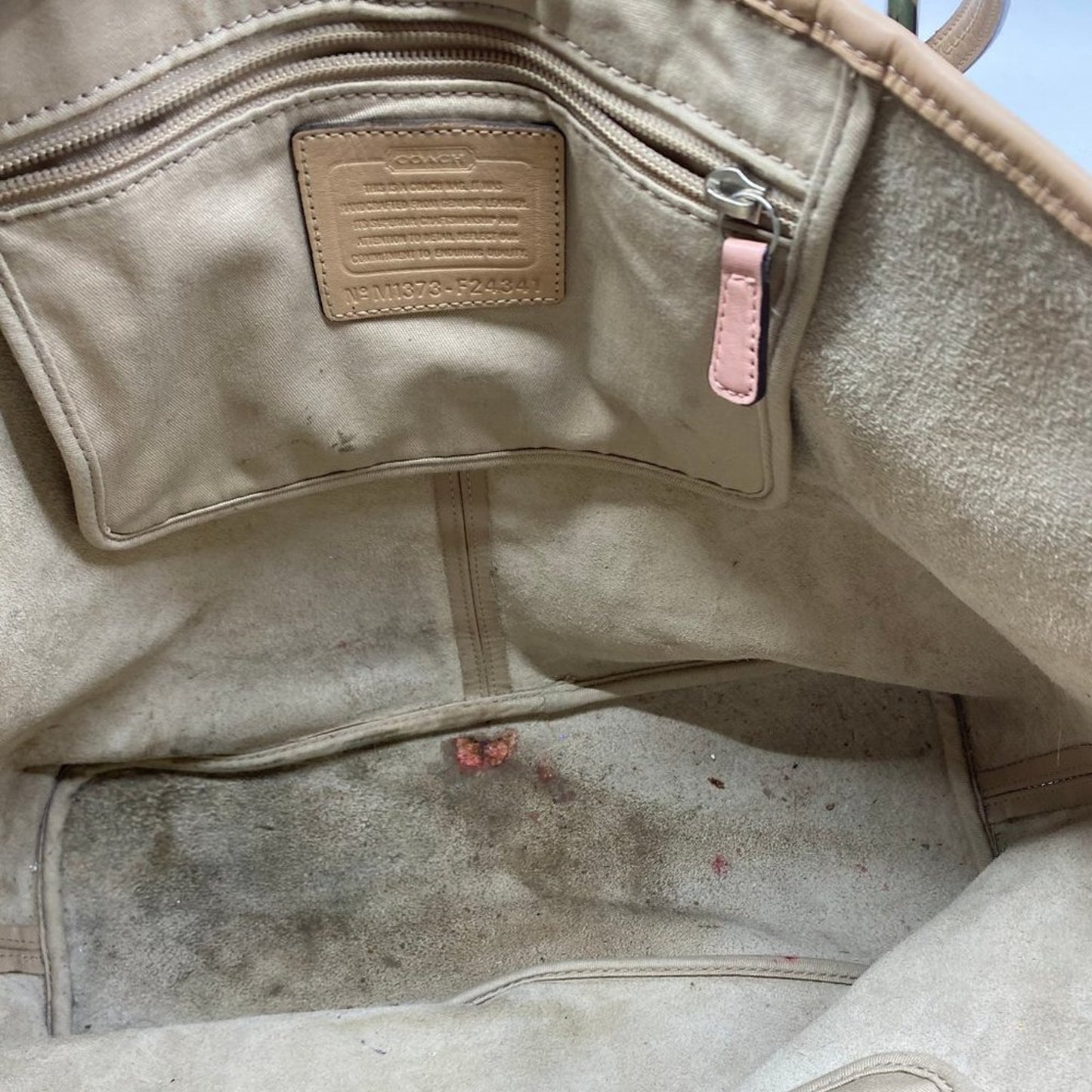 COACH XL Size Tan Coated Canvas Shopping Tote