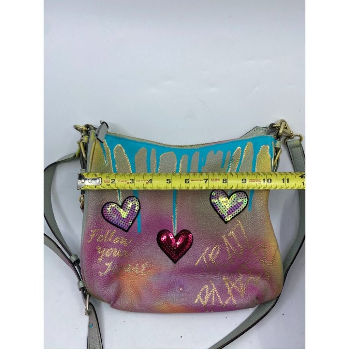 KATE Spade Customized Graffiti Blue Purple Yellow
