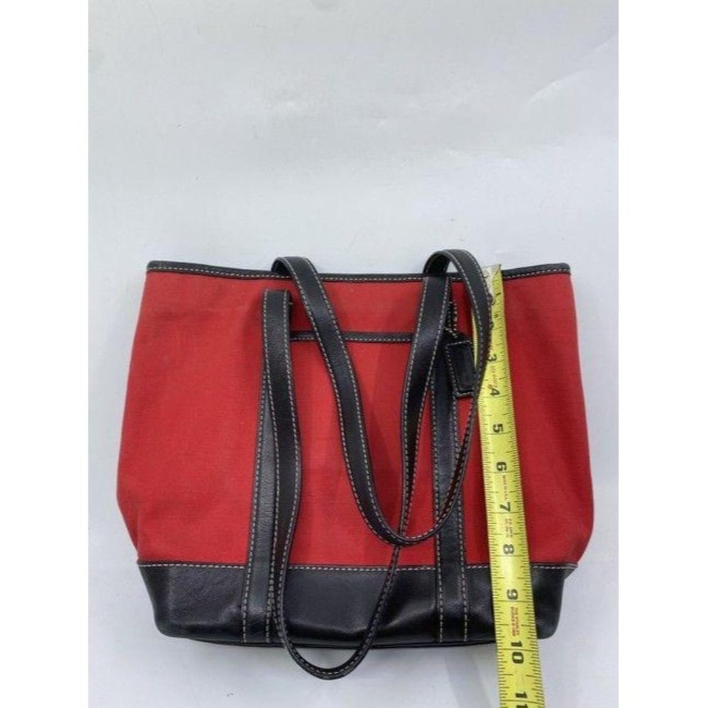 coach large red black nylon shoulder bag