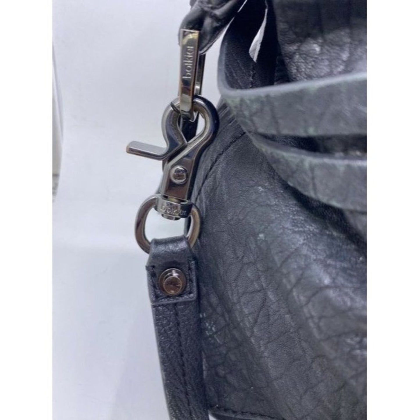 Botkier Large Convertible City Black Pebbled Leather Cross Body Bag