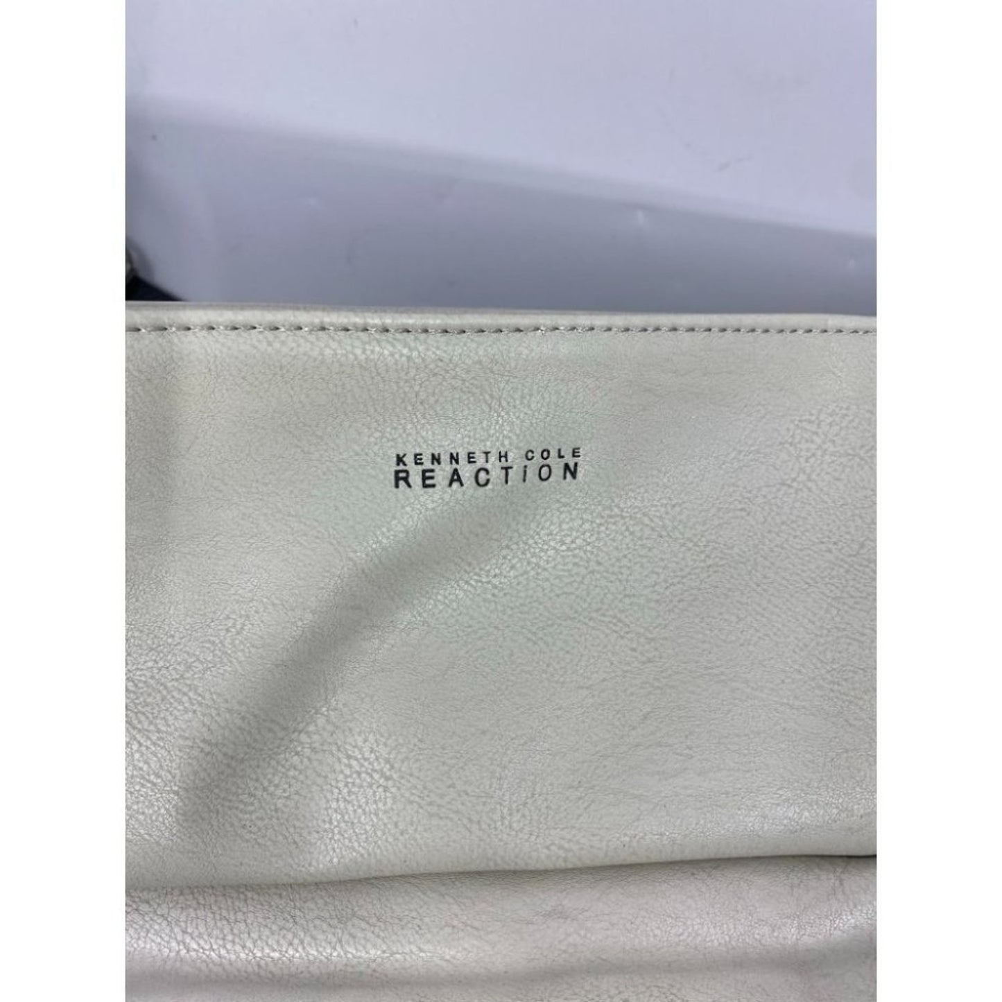 Kenneth Cole White Large Leather Crossbody Bag