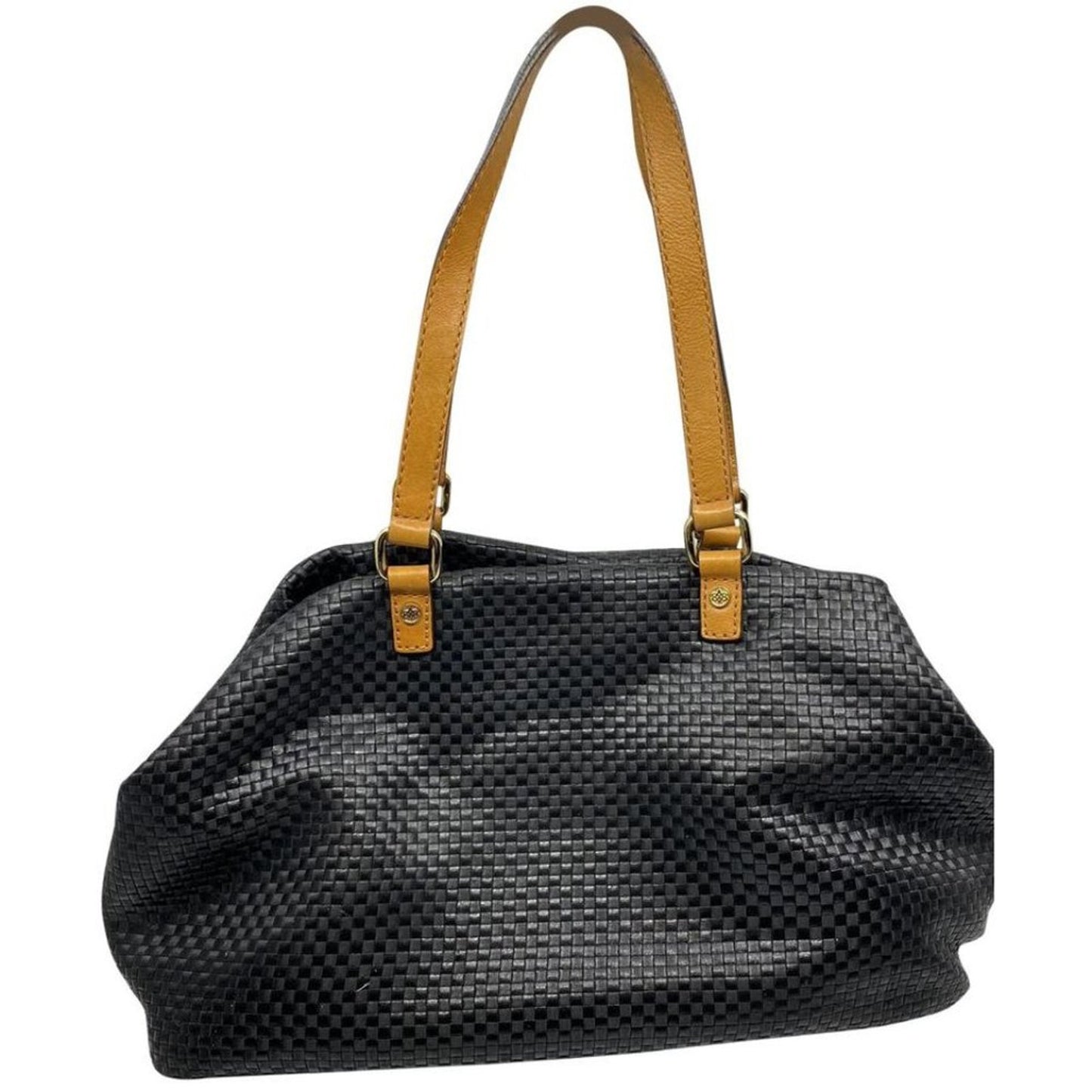 Antonio Melani Black Leather Shoulder Bag