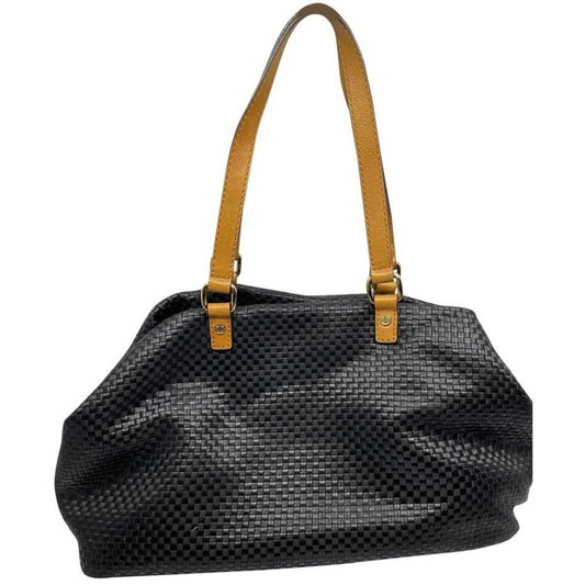 Antonio Melani Black Leather Shoulder Bag