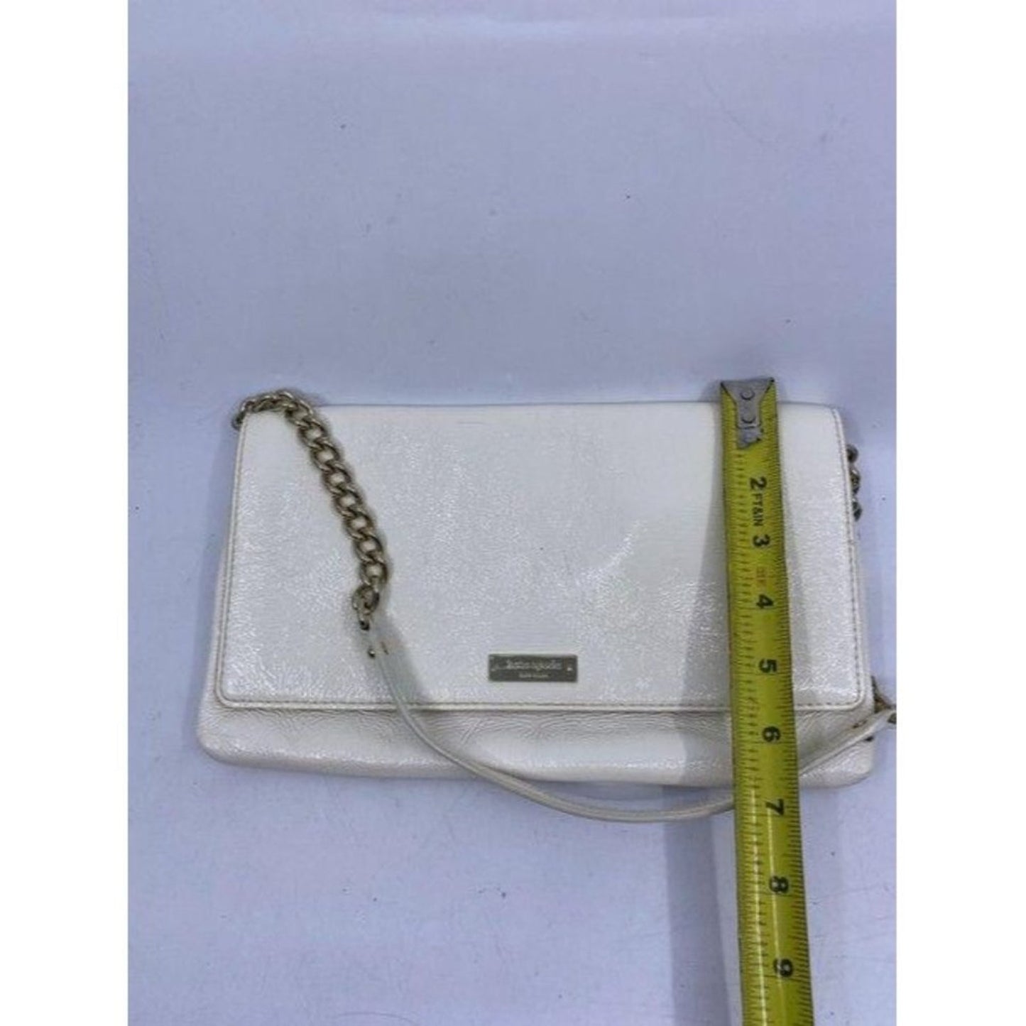 kate spade cream patent leather shoulder bag